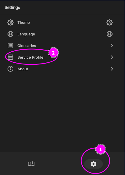 Service Profiles in portrait layout